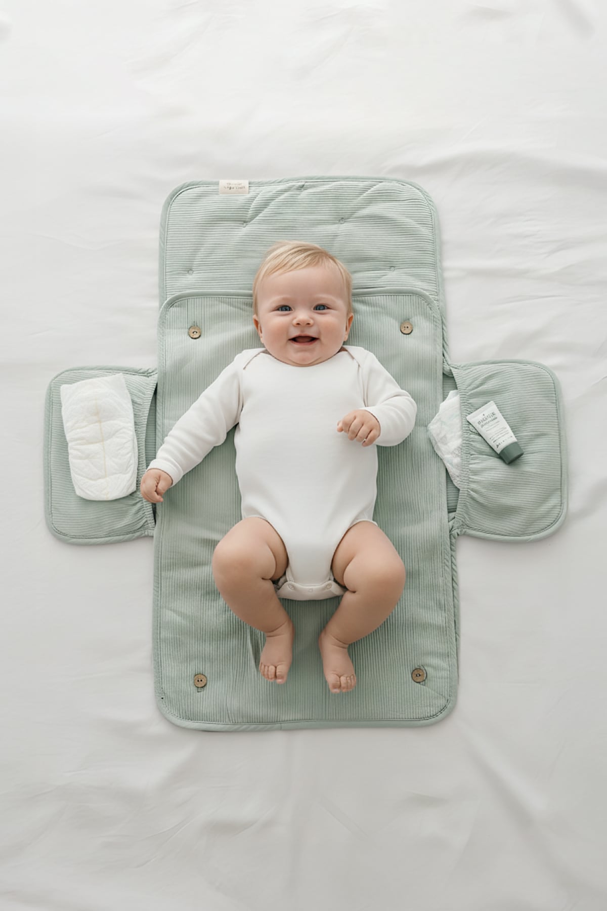 Ecocuddle Baby Organizer Cepli Pamuklu Alt Açma Matı