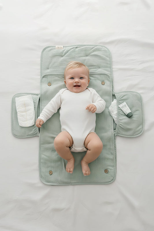 Ecocuddle Baby Organizer Cepli Pamuklu Alt Açma Matı