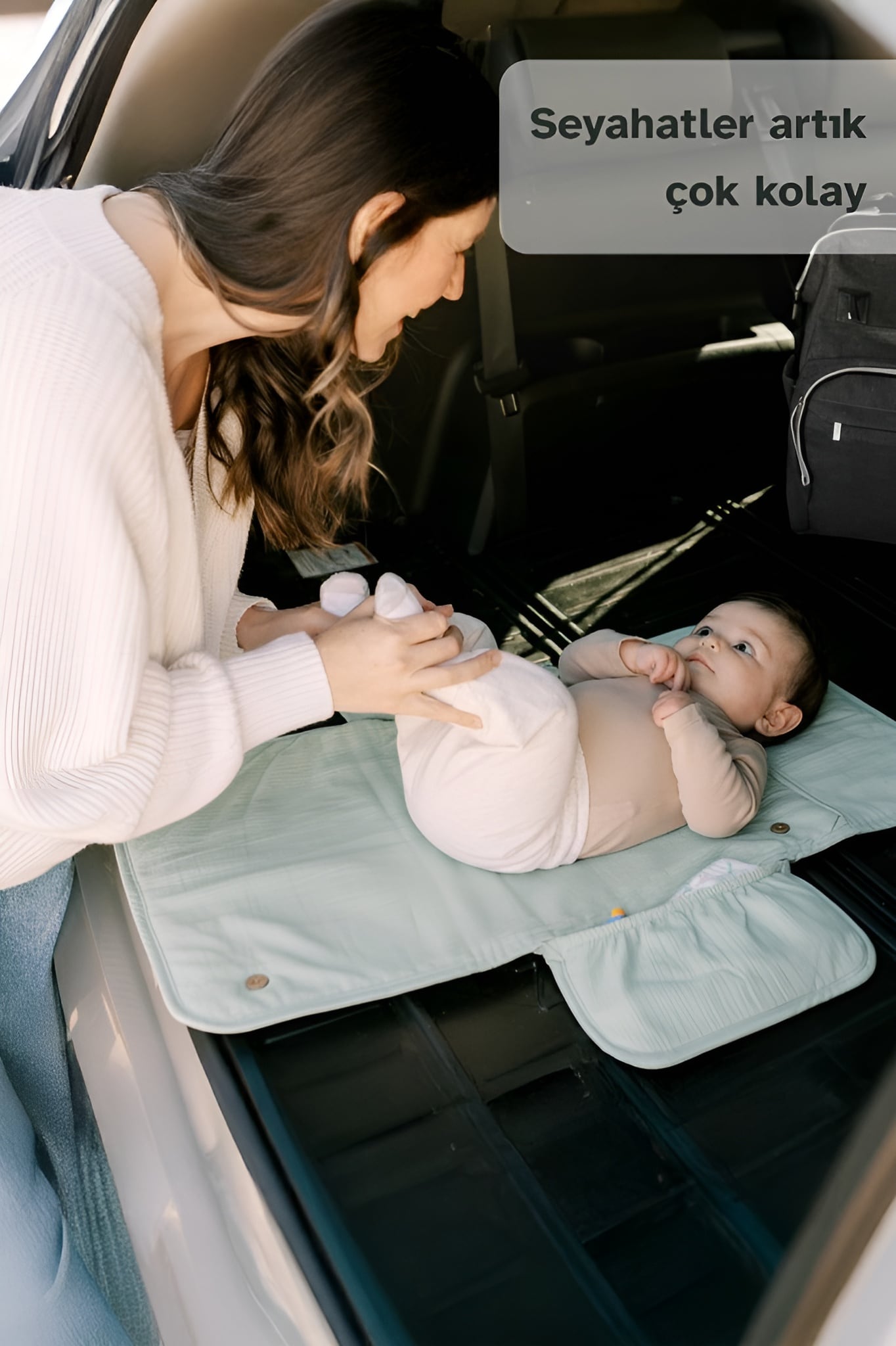 Ecocuddle Baby Organizer Cepli Pamuklu Alt Açma Matı